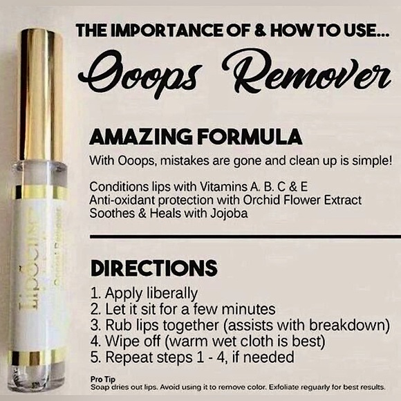 LipSense Ooops! Lip Color Remover NEW Oops Lipstick Mistake Corrector Made in US - Picture 5 of 5